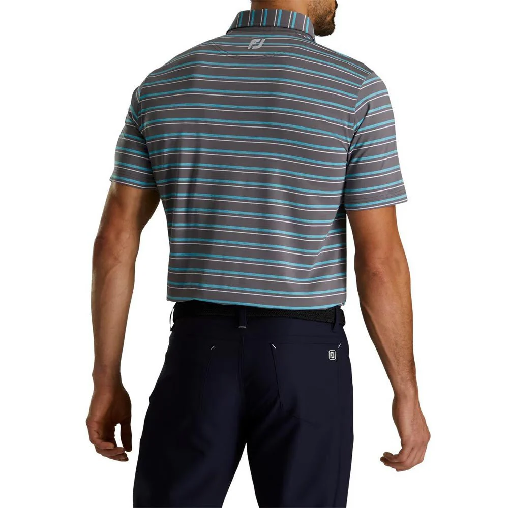 FootJoy Space Dyed Stripe Lisle Self Collar Polo - Image 2