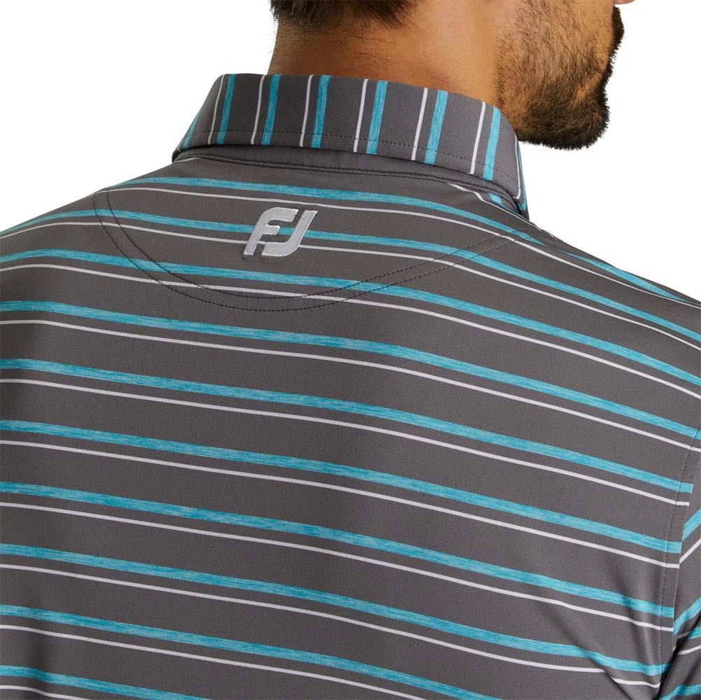 FootJoy Space Dyed Stripe Lisle Self Collar Polo - Image 3