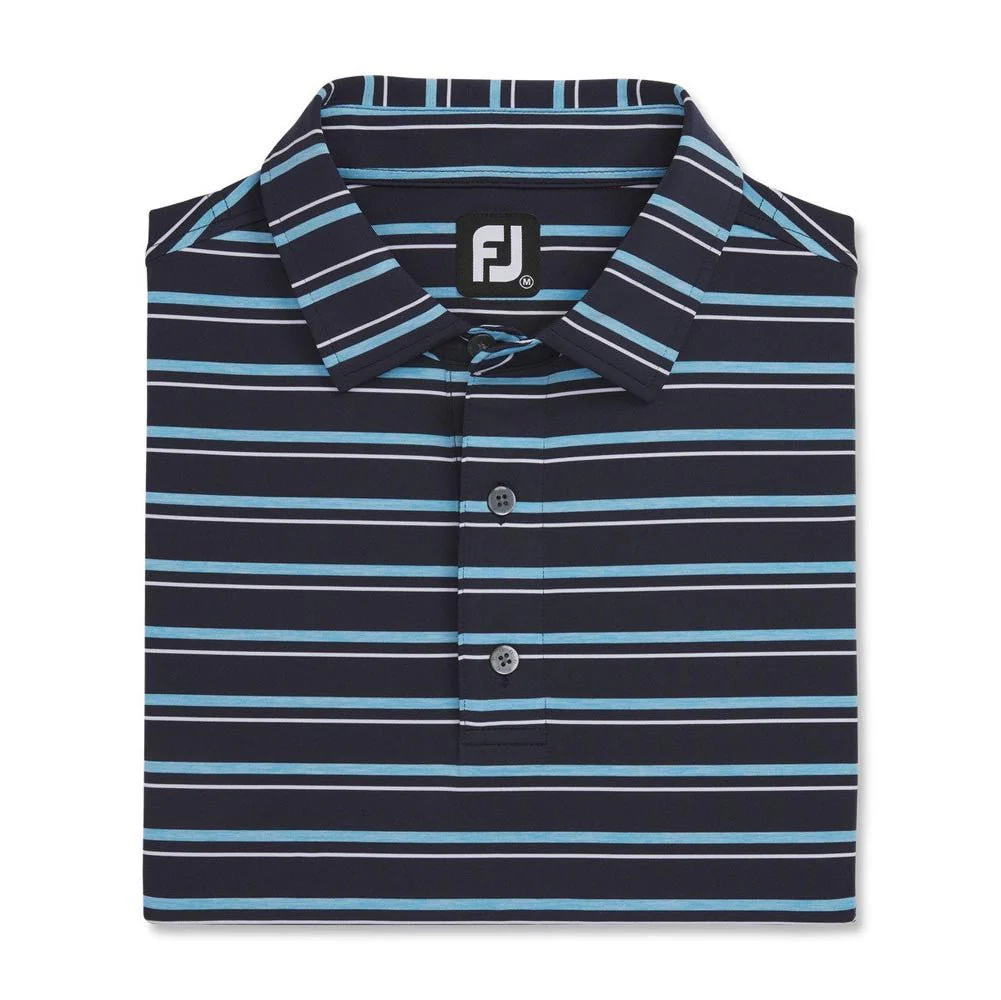 FootJoy Space Dyed Stripe Lisle Self Collar Polo - Image 8