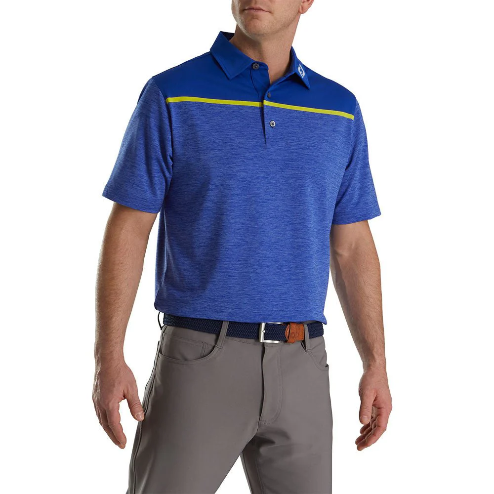 FootJoy Spacedye Block Lisle Self Collar Polo - FJ Logo - Image 2