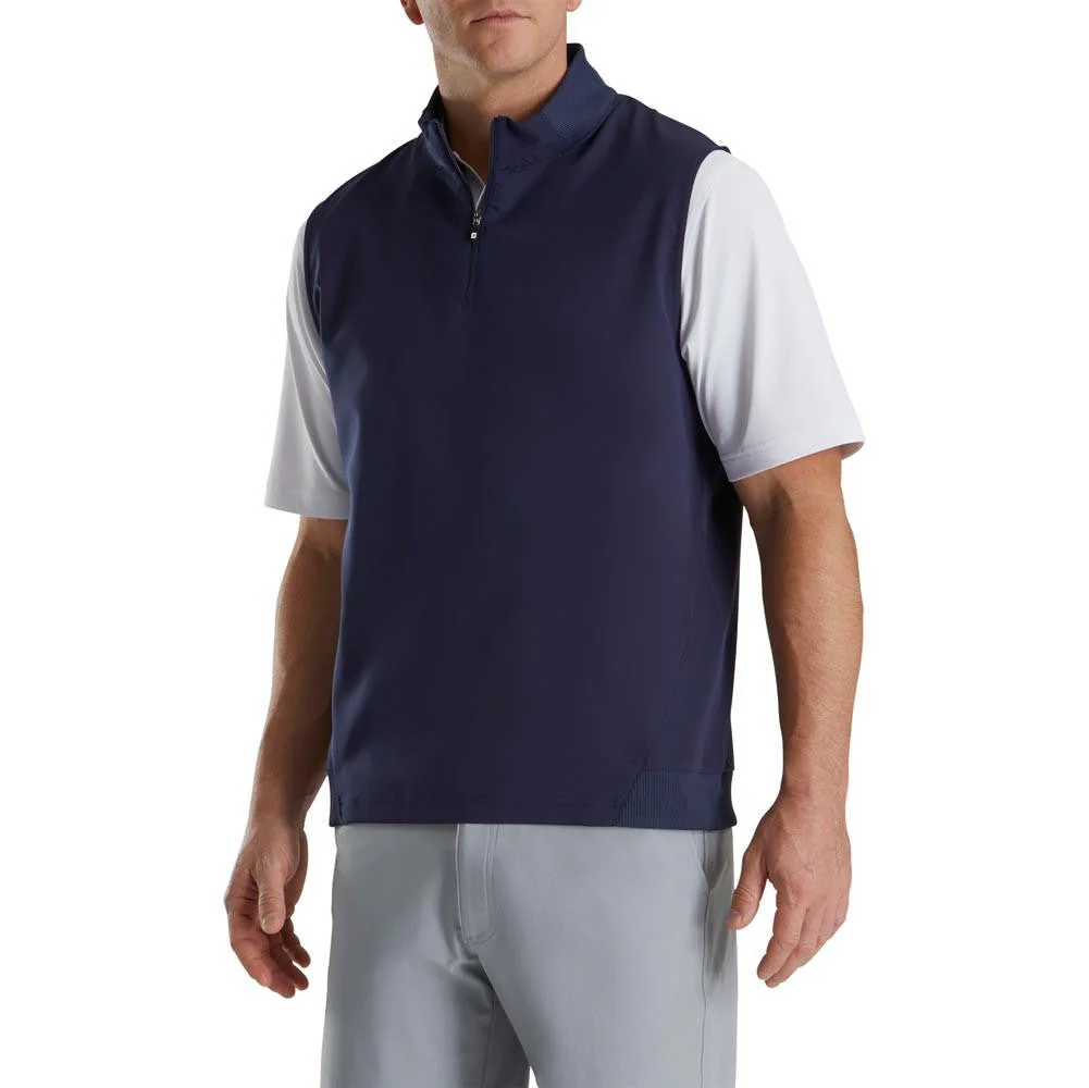 FootJoy Stretch Woven Golf Vest with Knit Accents - Image 9