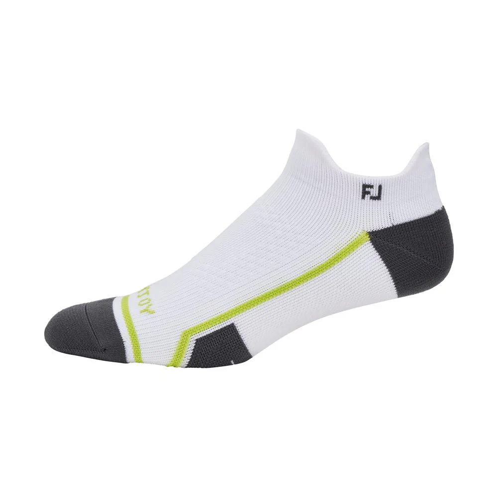 FootJoy Tech D.R.Y. Roll Tab Golf Sock - White
