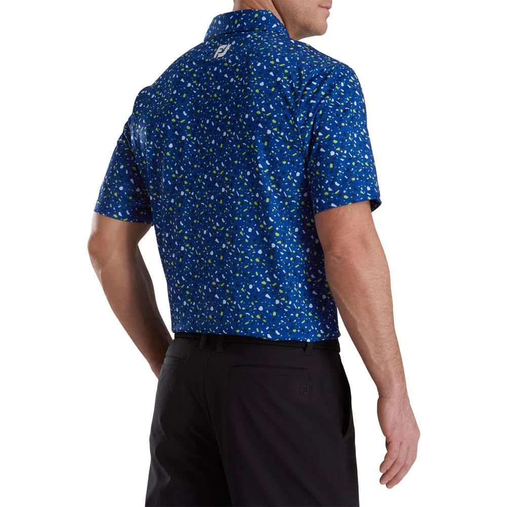 FootJoy Terrazzo Print Lisle Self Collar Polo - Image 7
