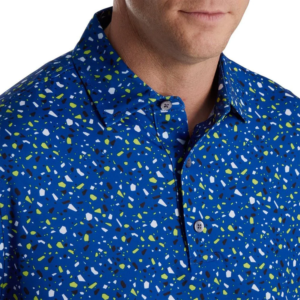 FootJoy Terrazzo Print Lisle Self Collar Polo - Image 8