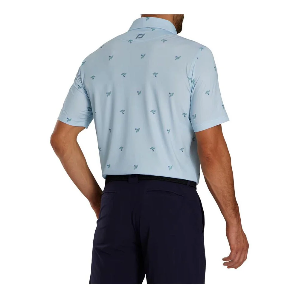 FootJoy Thistle Lisle Self Collar Golf Polo - Previous Season Style - Image 6
