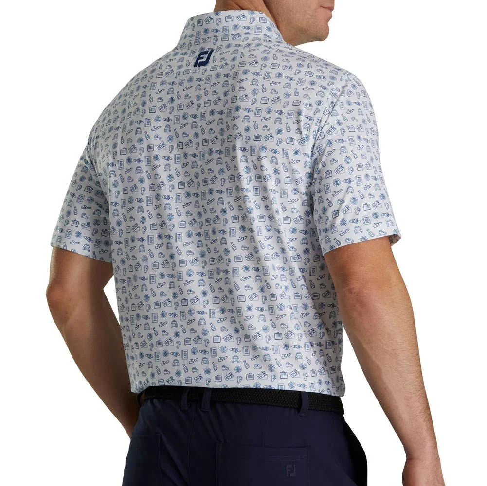 FootJoy Travel Print Lisle Self Collar Polo - Image 6
