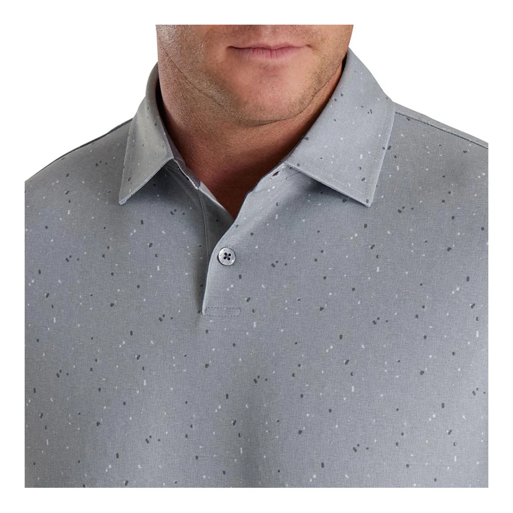 FootJoy Tweed Texture Stretch Pique Self Collar Golf Polo - Previous Season Style - Image 3