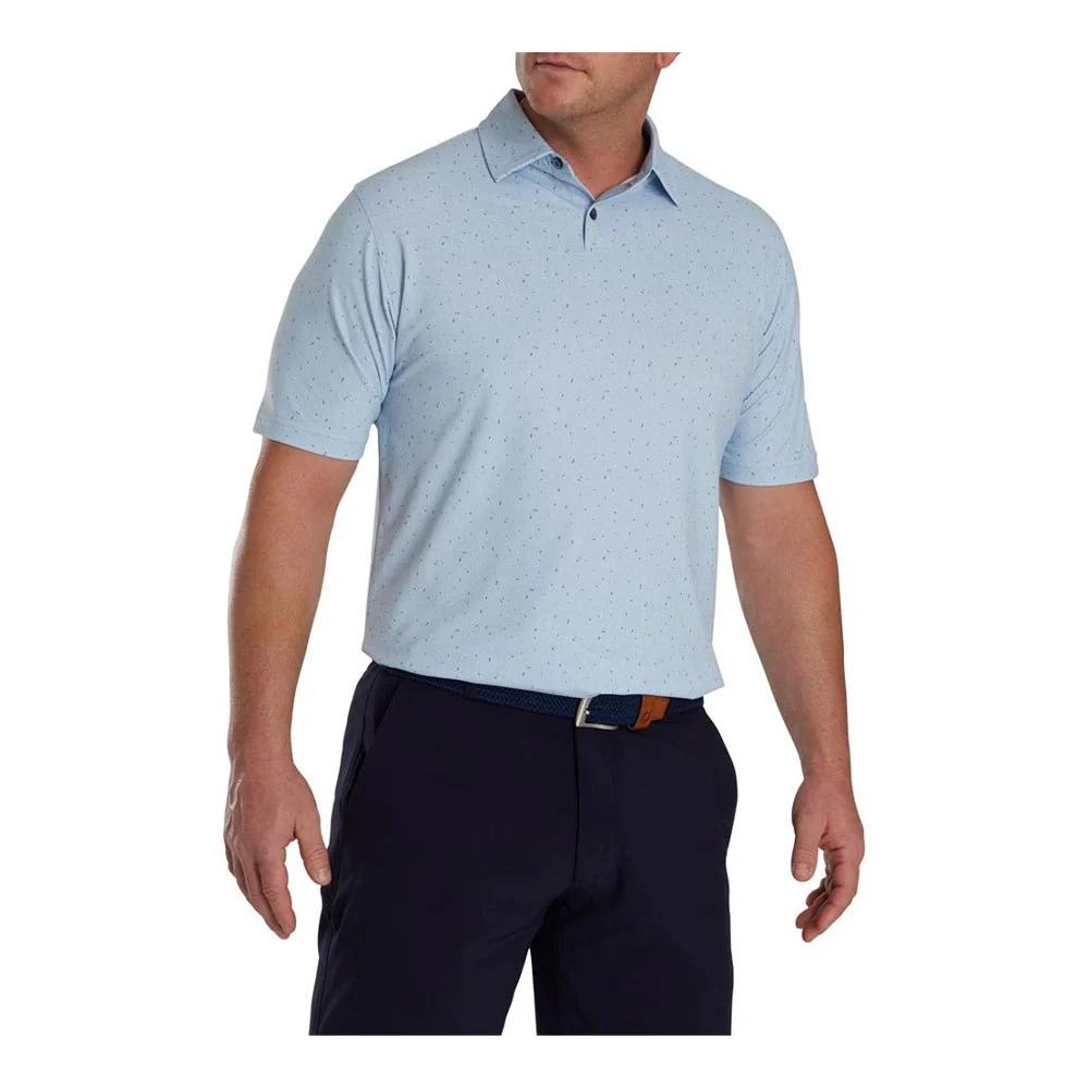 FootJoy Tweed Texture Stretch Pique Self Collar Golf Polo - Previous Season Style - Image 5