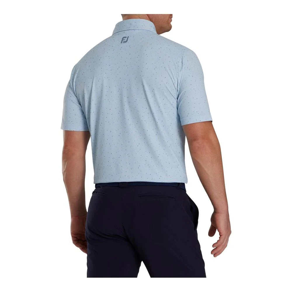 FootJoy Tweed Texture Stretch Pique Self Collar Golf Polo - Previous Season Style - Image 6