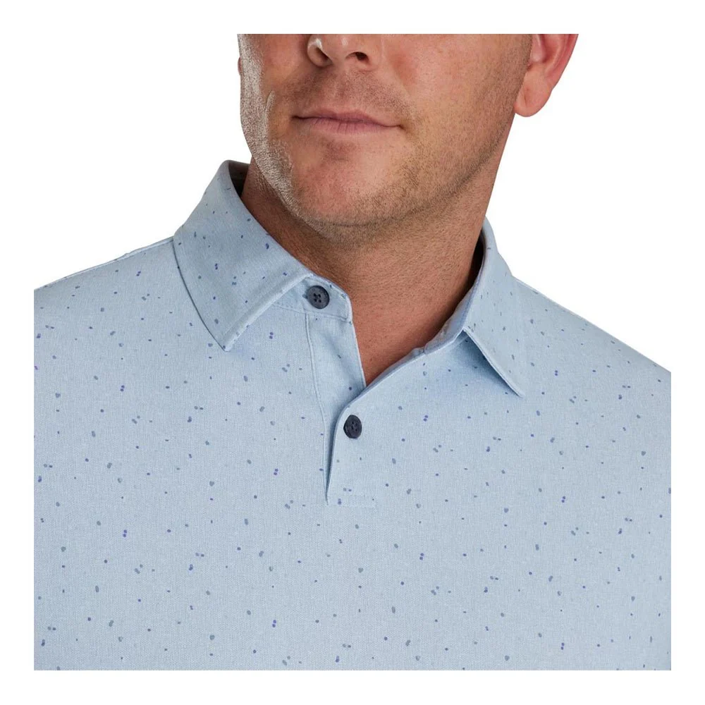 FootJoy Tweed Texture Stretch Pique Self Collar Golf Polo - Previous Season Style - Image 7