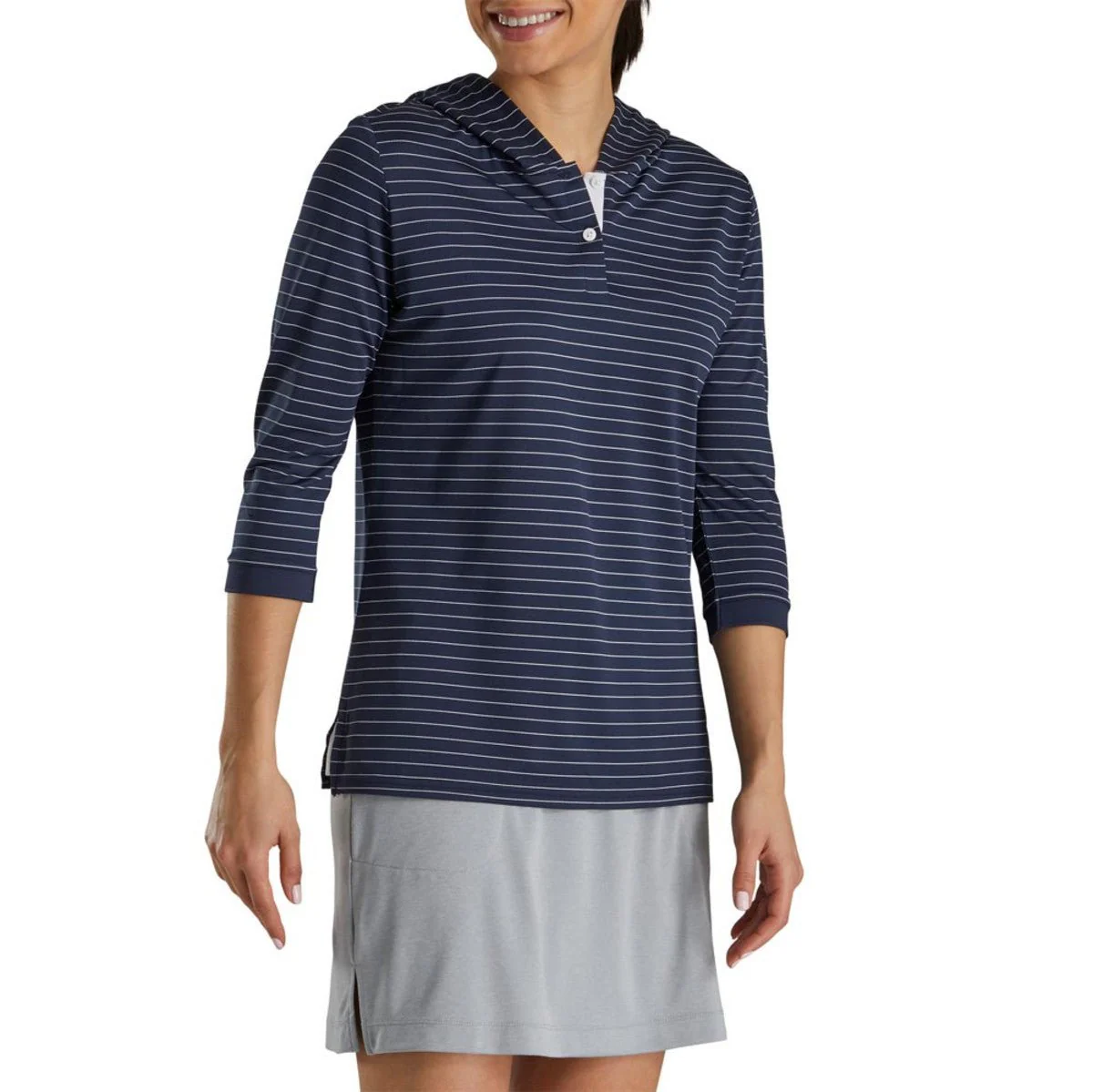FootJoy Women's 3/4 Sleeve Pinstripe Hoodie - Image 9