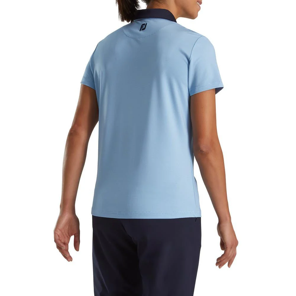 FootJoy Women's Cap Sleeve Houndstooth Print Golf Polo - Image 3