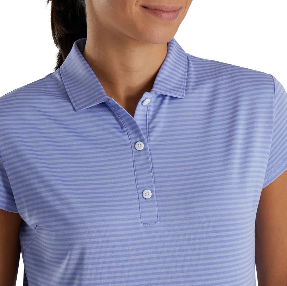 FootJoy Women's Cap Sleeve Tonal Stripe Polo - Image 6