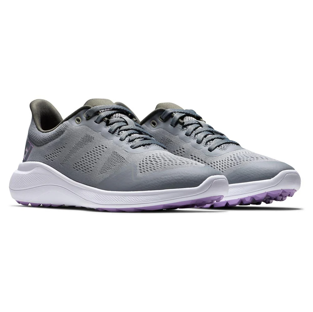 FootJoy Women's FJ Flex Golf Shoes ( Color: Gray White Purple) - Image 5