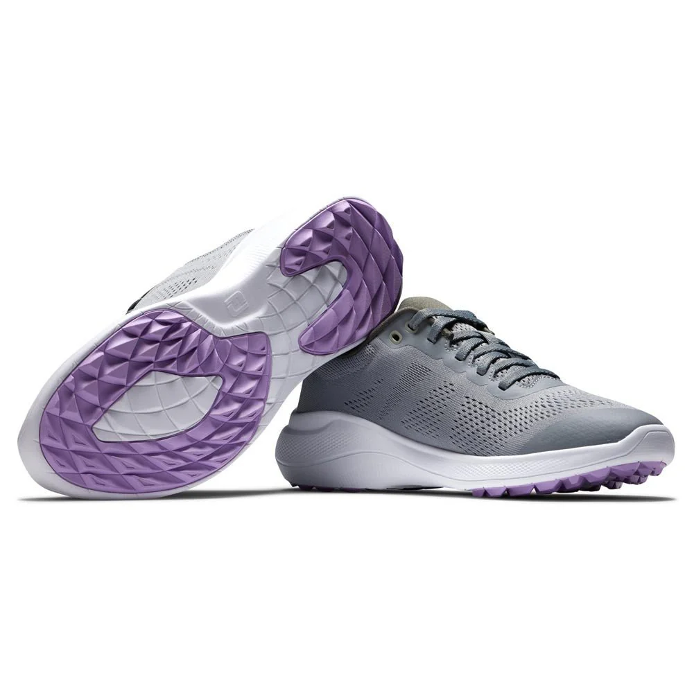 FootJoy Women's FJ Flex Golf Shoes ( Color: Gray White Purple) - Image 6