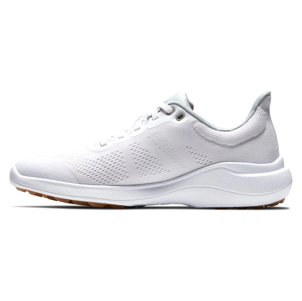 FootJoy Women's FJ Flex Golf Shoes ( Color: White Tan) - Image 2