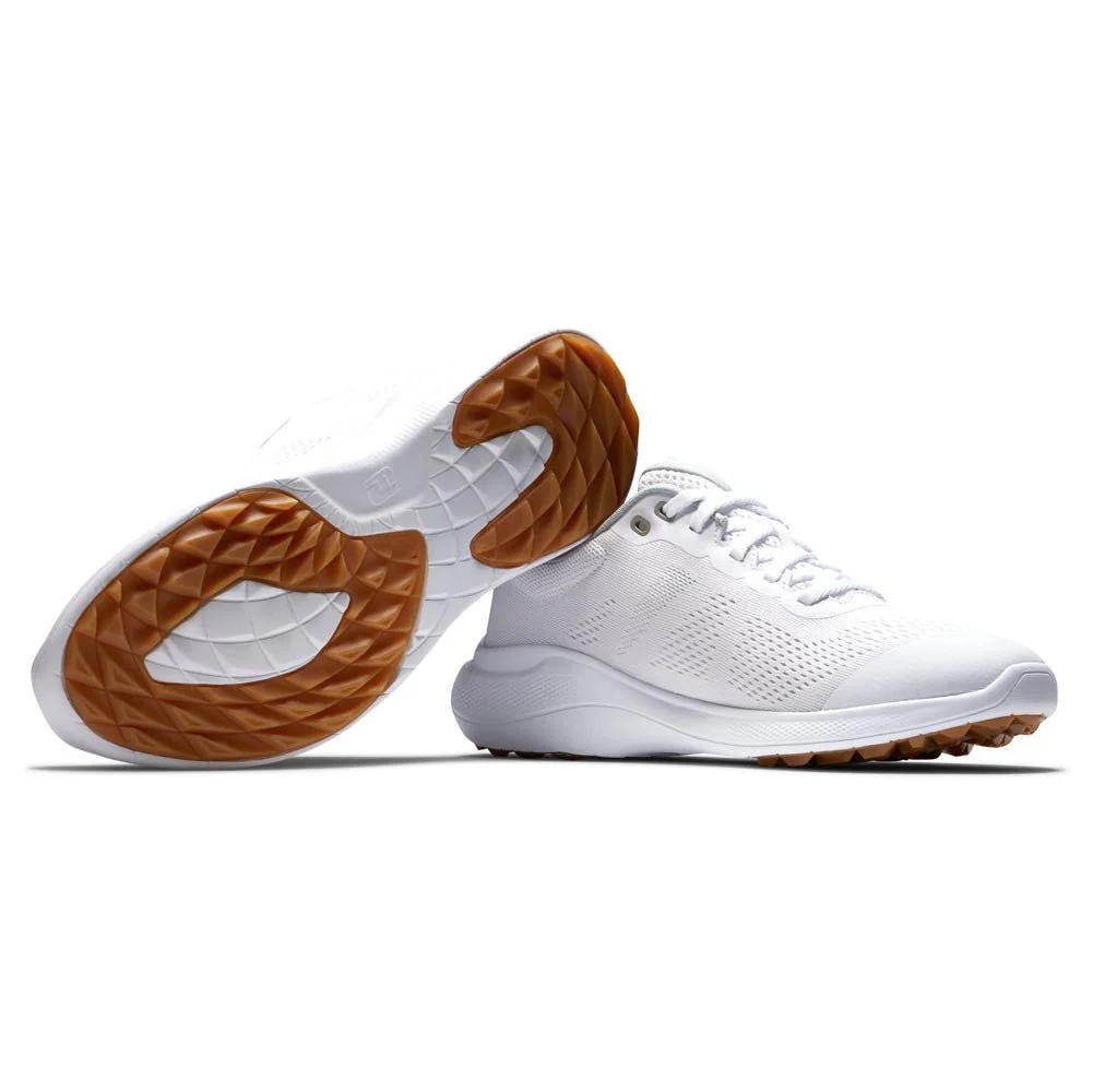FootJoy Women's FJ Flex Golf Shoes ( Color: White Tan) - Image 6