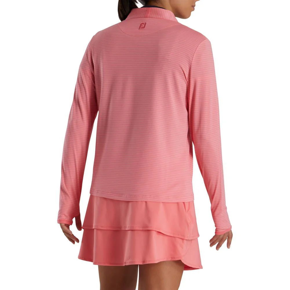 FootJoy Women's Half-Zip Tonal Stripe Golf Mid-Layer - Image 6