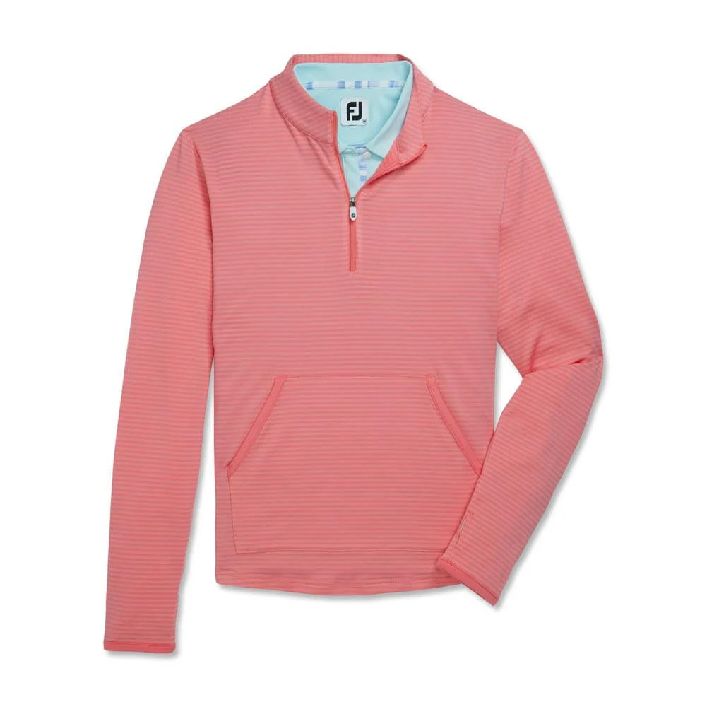 FootJoy Women's Half-Zip Tonal Stripe Golf Mid-Layer - Image 8
