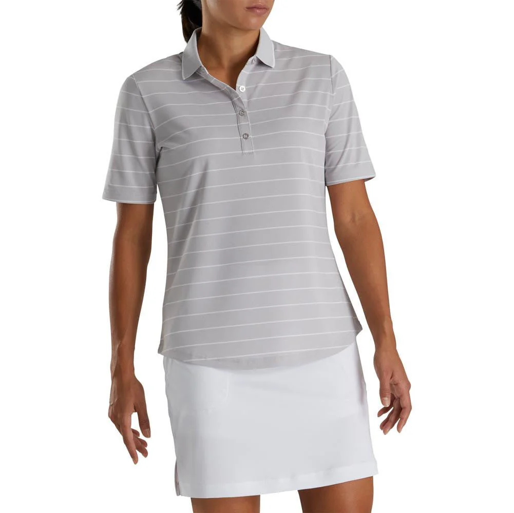 FootJoy Women's Pique Pinstripe Half Sleeve Polo