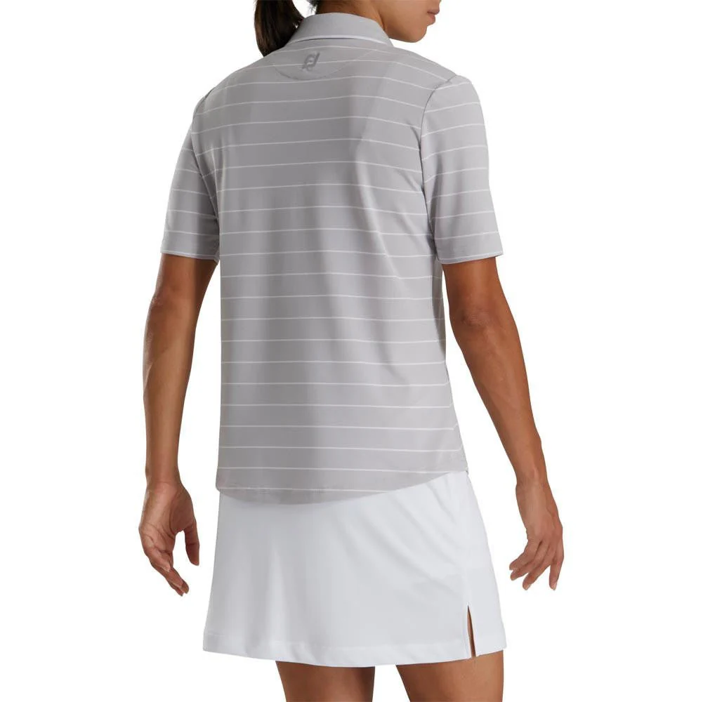 FootJoy Women's Pique Pinstripe Half Sleeve Polo - Image 3