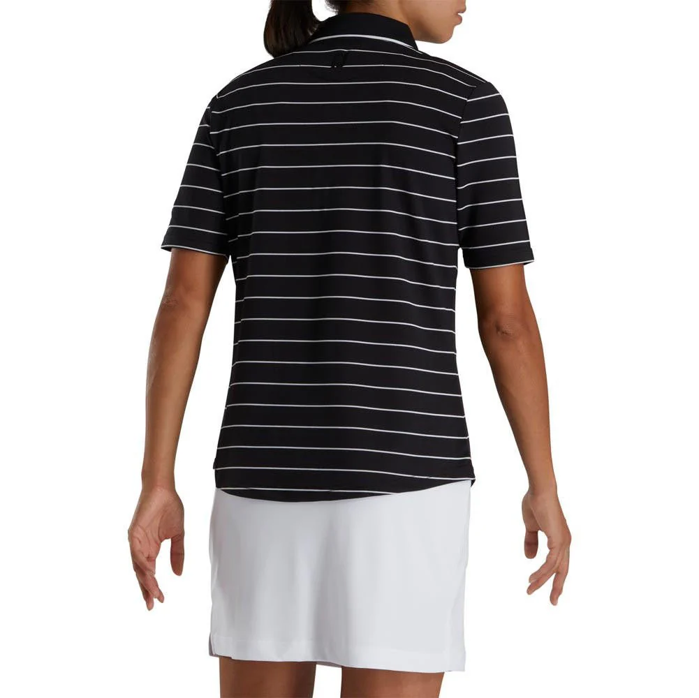 FootJoy Women's Pique Pinstripe Half Sleeve Polo - Image 7