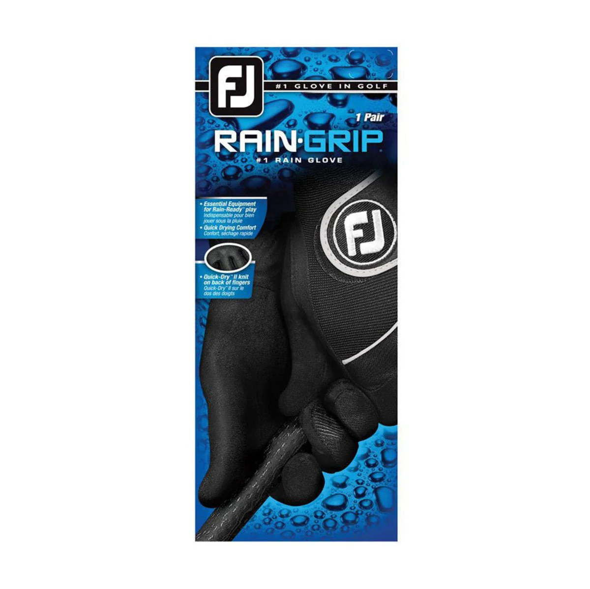 FootJoy Women's RainGrip Glove - Black - Pair - Prior Generation - Image 2