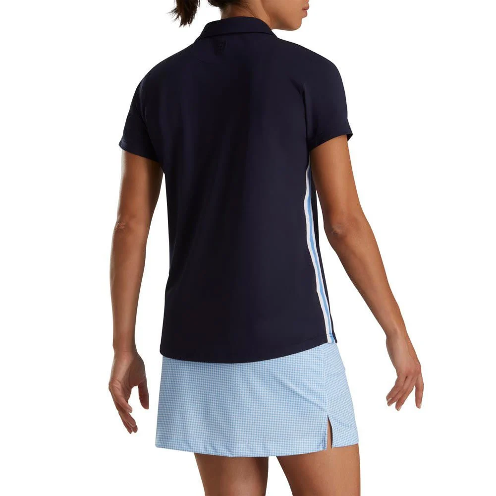 FootJoy Women's Stripe Ribbon Print Trim Polo - Image 2