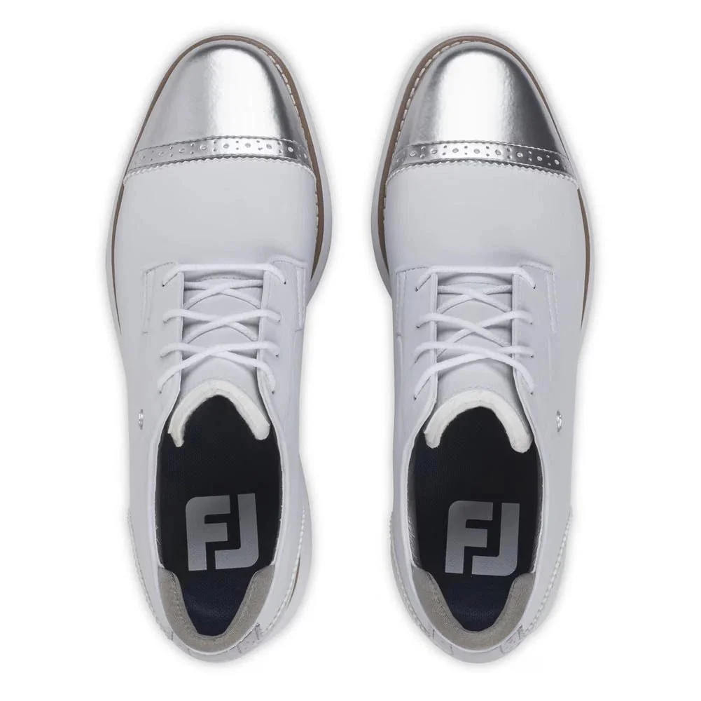 FootJoy Women's Traditions Cap Toe Spikeless Golf Shoes - Image 15