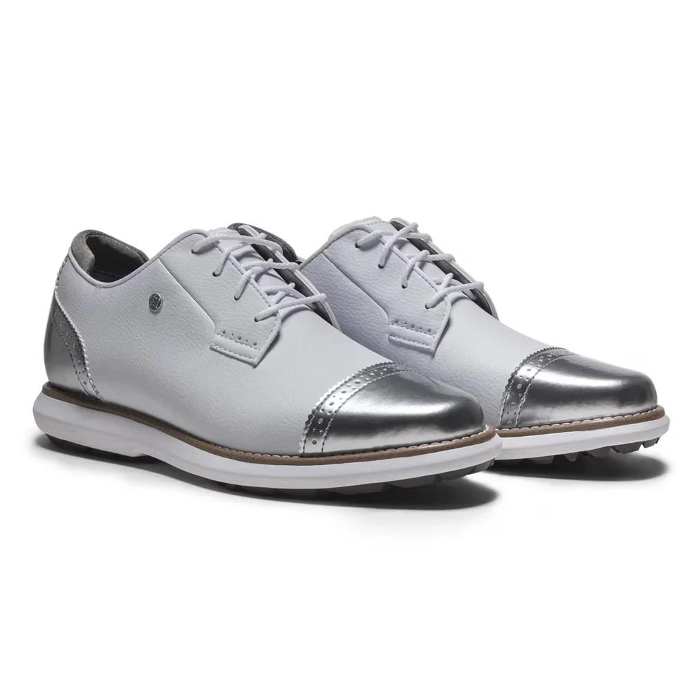FootJoy Women's Traditions Cap Toe Spikeless Golf Shoes - Image 17
