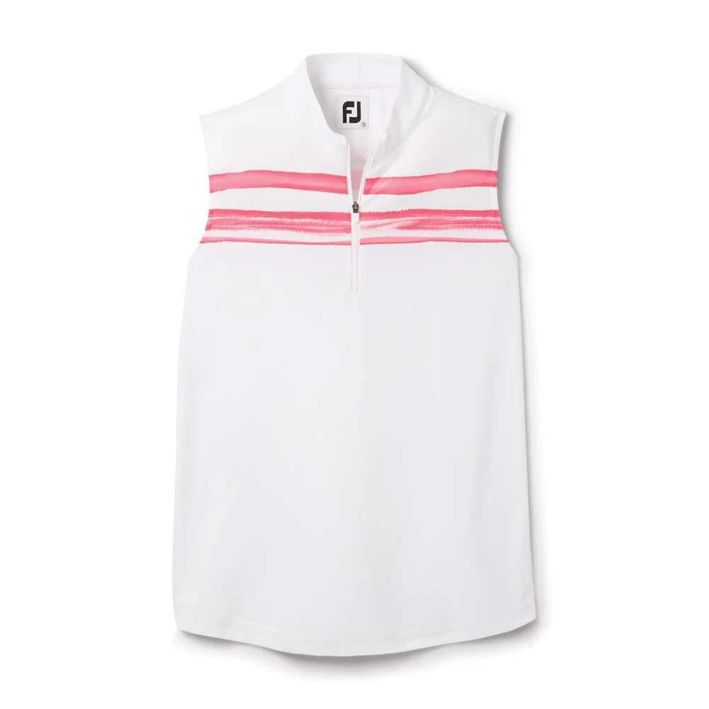 FootJoy Women's Watercolor Block Sleeveless Golf Polo - Image 4