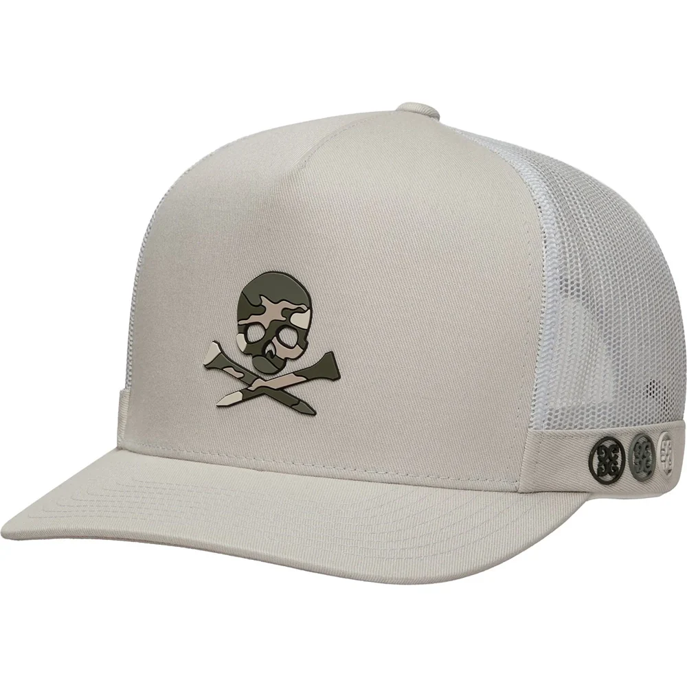 G/Fore Camo Skull & Tees Tall Trucker Golf Hat