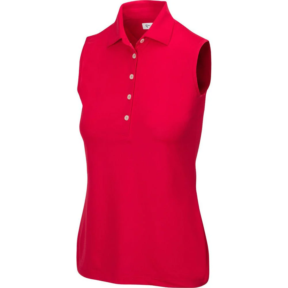 Greg Norman Women's Freedom Micro Pique Sleeveless Golf Polo - Image 2