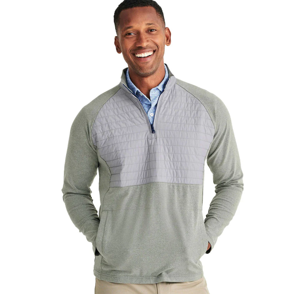 Johnnie-O Leon Mixed Media 1/4 Zip Golf Pullover - Image 2