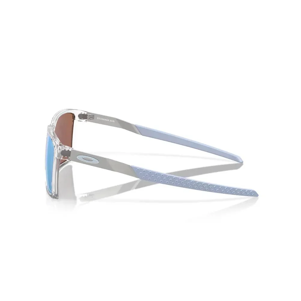 Oakley Exchange Sun Sunglasses - Polished Clear/Prizm Sapphire Polarized - Image 3