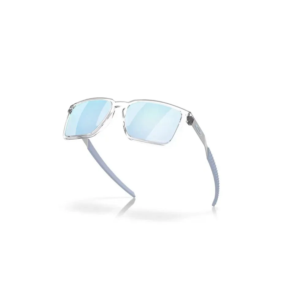 Oakley Exchange Sun Sunglasses - Polished Clear/Prizm Sapphire Polarized - Image 4