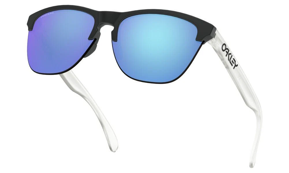 Oakley Frogskins Lite Sunglasses - Matte Black Clear/Prizm Sapphire - Image 4