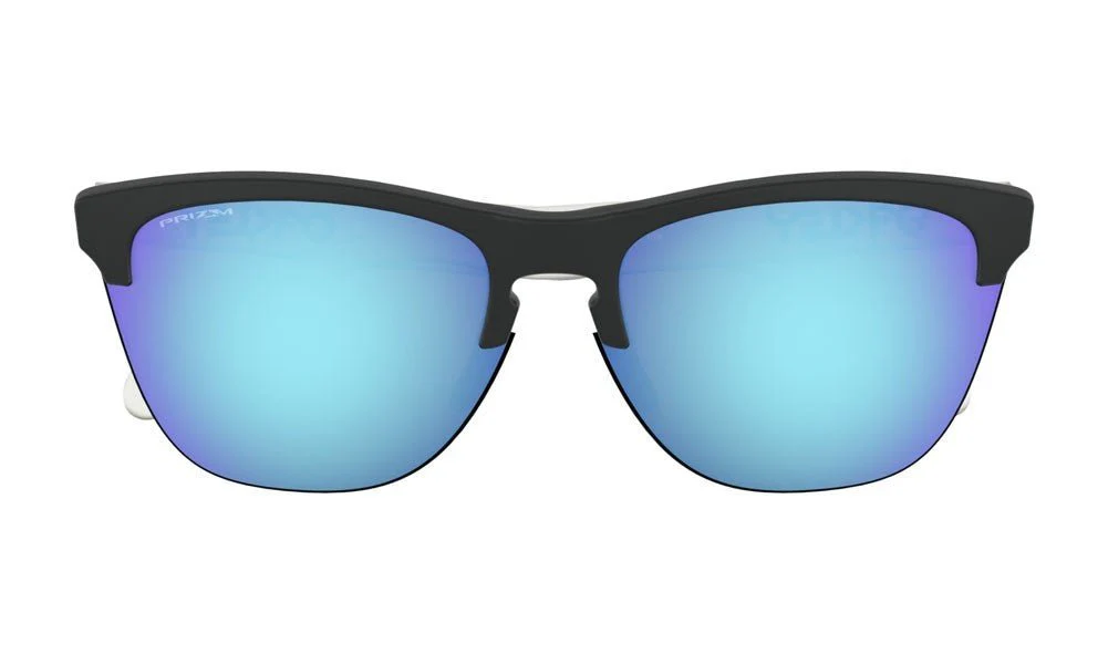 Oakley Frogskins Lite Sunglasses - Matte Black Clear/Prizm Sapphire - Image 5