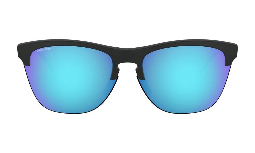 Oakley Frogskins Lite Sunglasses - Matte Black Clear/Prizm Sapphire - Image 6