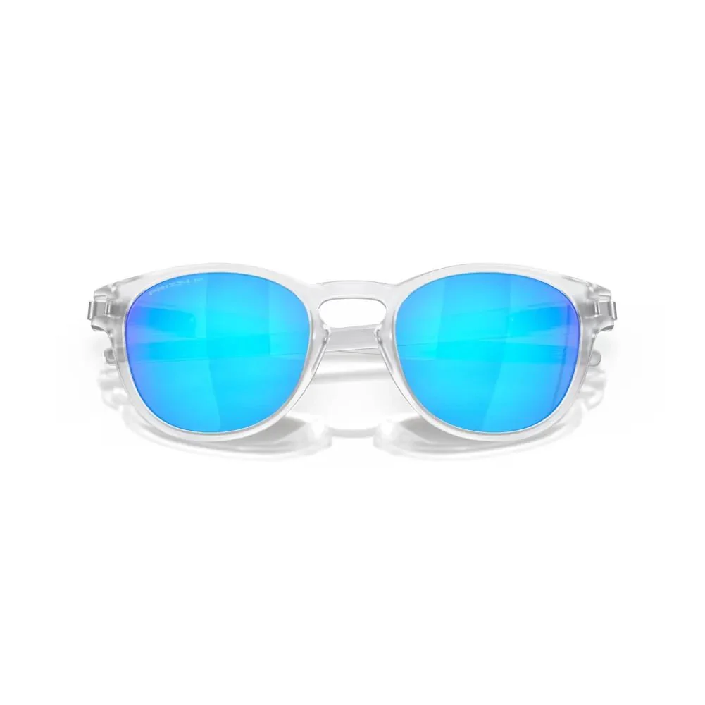 Oakley Latch Sunglasses - Matte Clear/Prizm Sapphire Polarized - Image 5