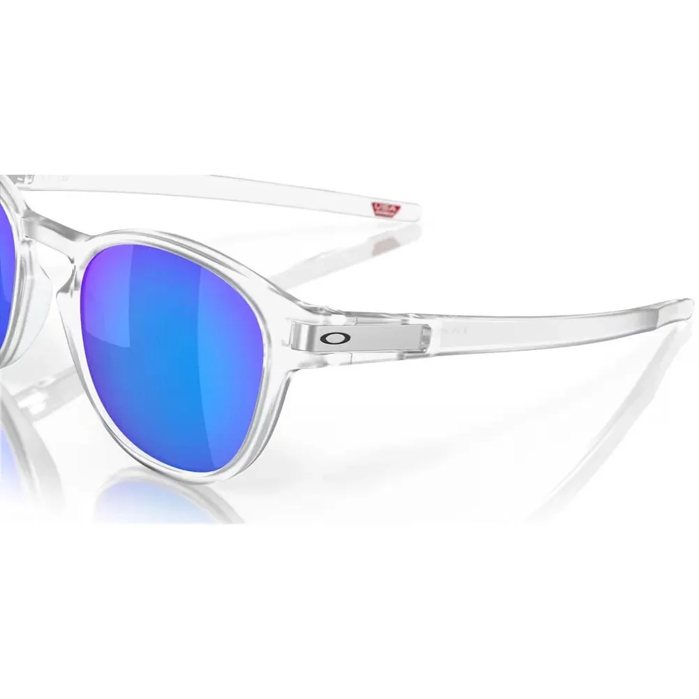 Oakley Latch Sunglasses - Matte Clear/Prizm Sapphire Polarized - Image 6