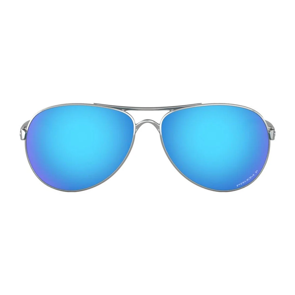 Oakley Women's Feedback Sunglasses - Polished Chrome/Prizm Sapphire Polarized - Image 6