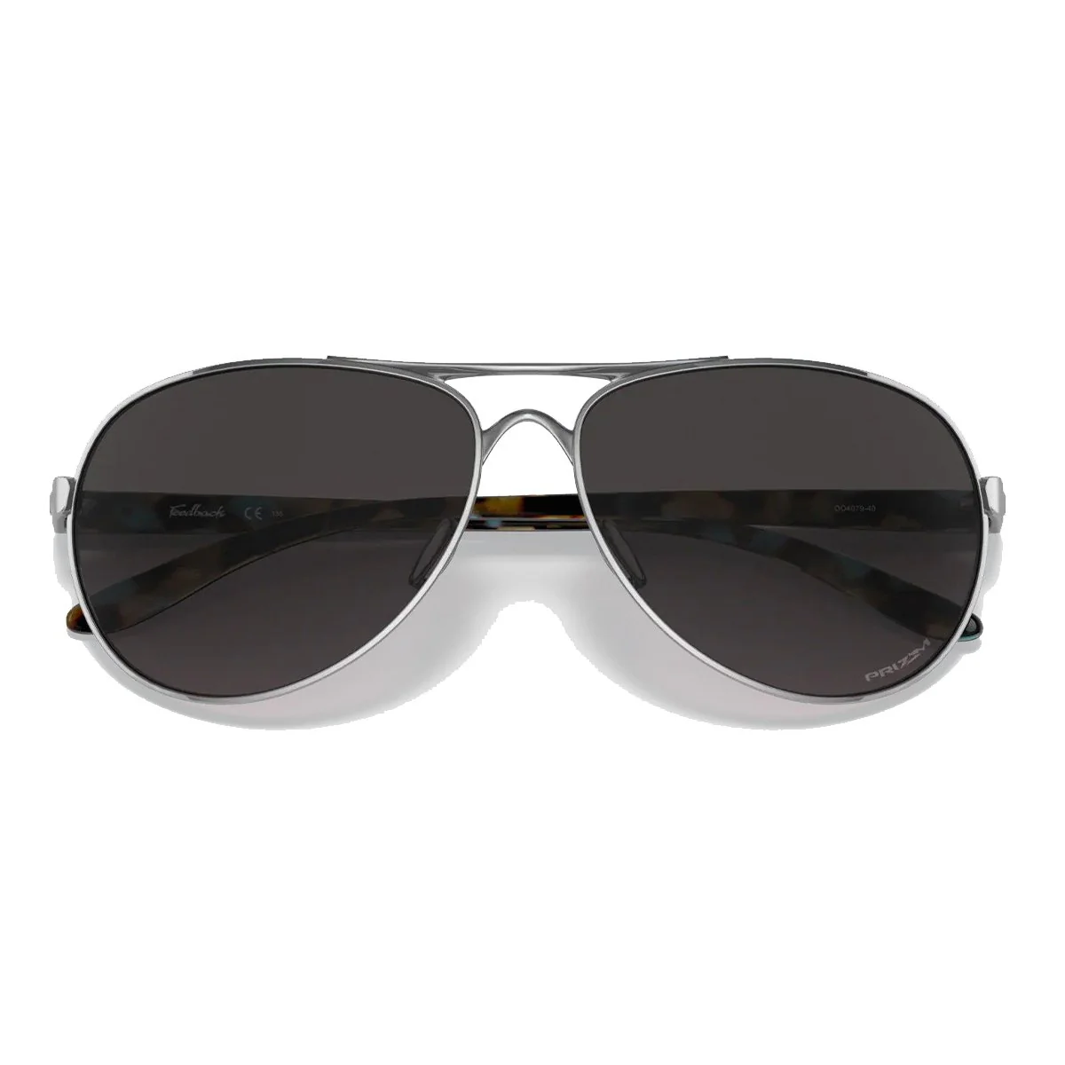 Oakley Women's Feedback Sunglasses - Polished Chrome/Prizm Grey Gradient - Image 5