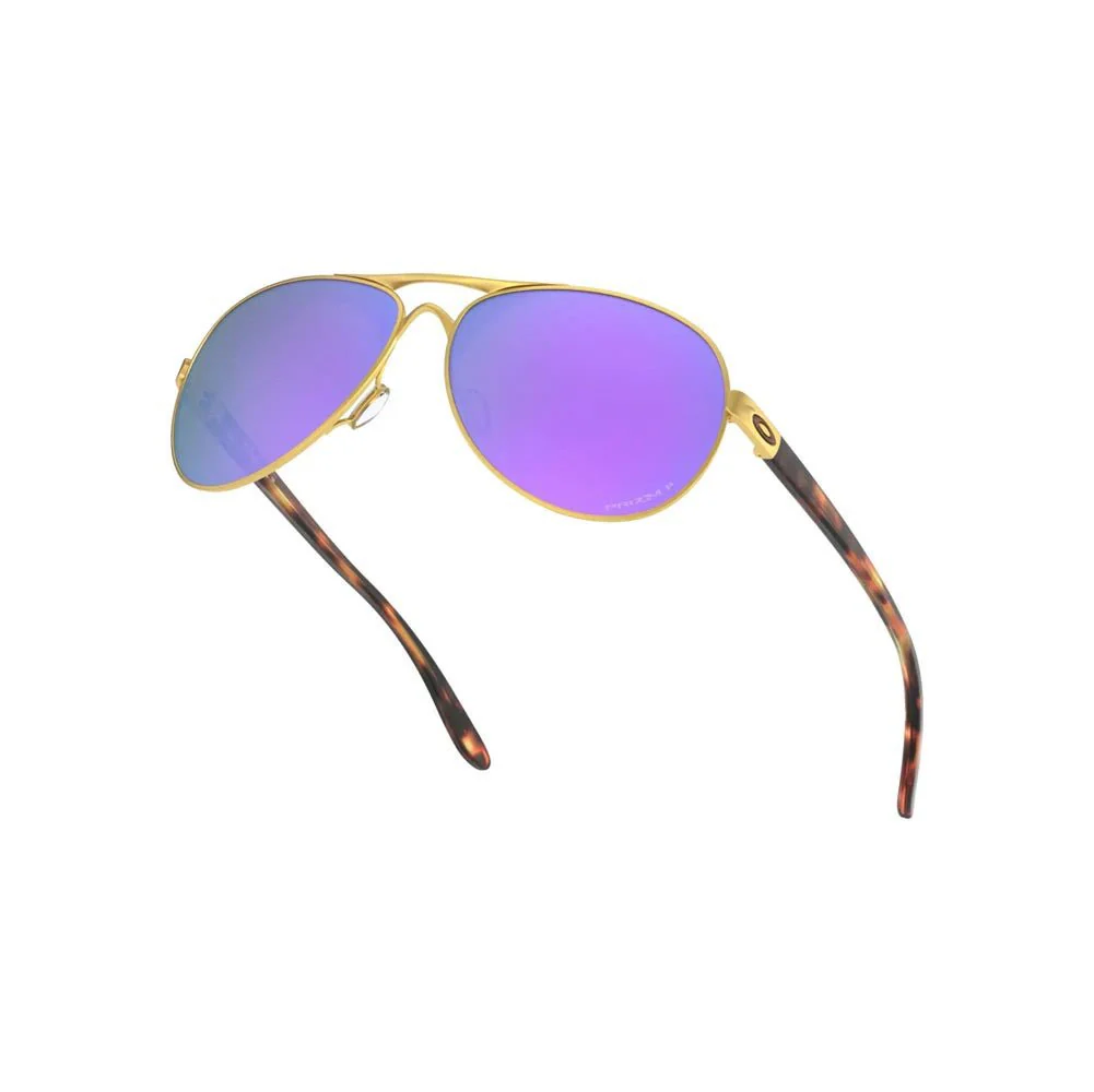 Oakley Women's Feedback Sunglasses - Satin Gold/Prizm Violet Polarized - Image 3