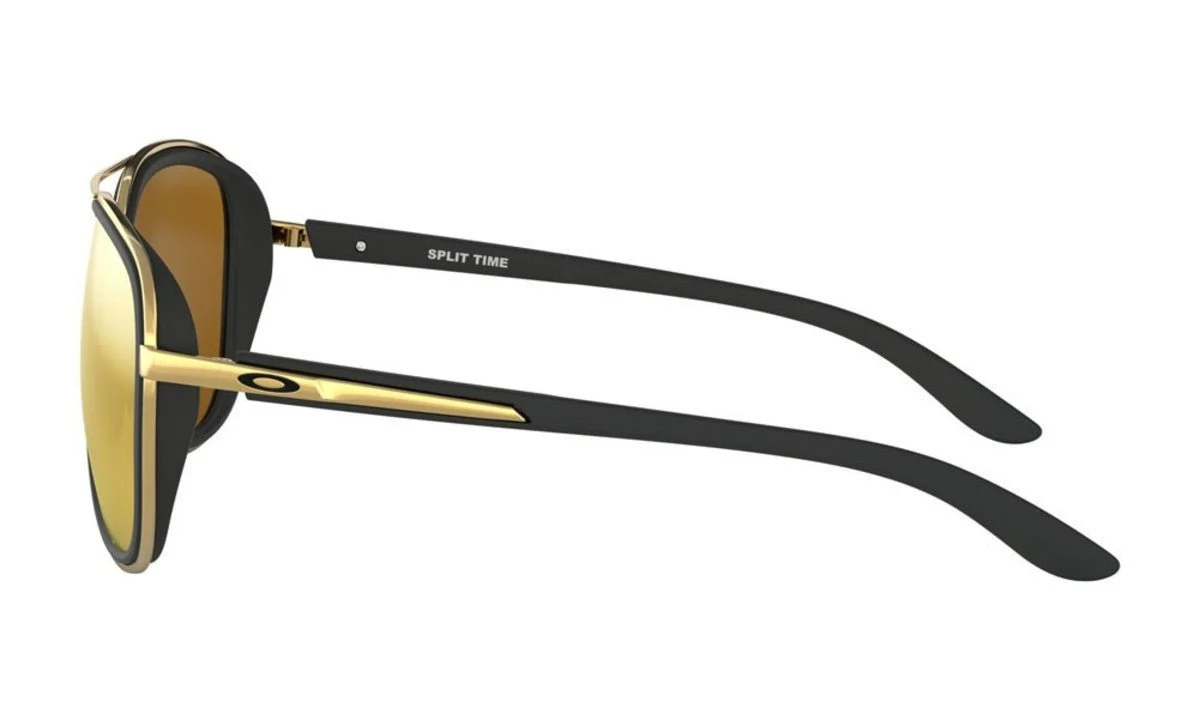 Oakley Women's Split Time Sunglasses - Soft Black/24K Iridium - Image 3