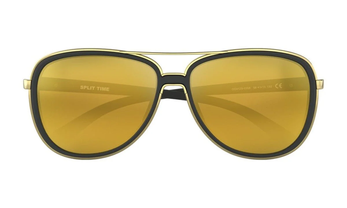 Oakley Women's Split Time Sunglasses - Soft Black/24K Iridium - Image 5