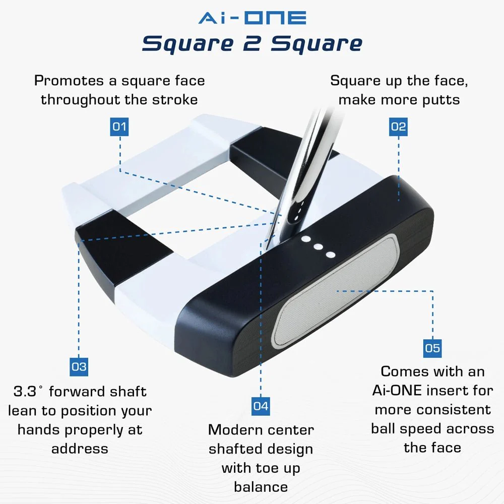 Odyssey Ai-ONE Square 2 Square Double Wide Putter - Image 9