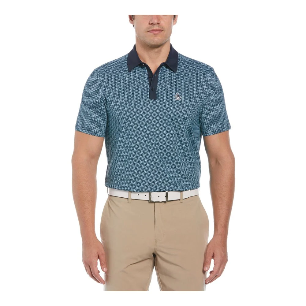 Original Penguin All-Over Retro Micro Floral Print Golf Polo
