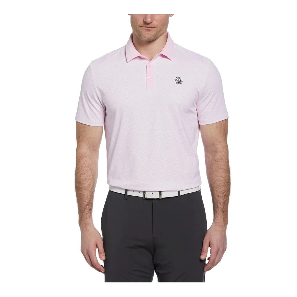 Original Penguin All-Over Retro Micro Floral Print Golf Polo - Image 3