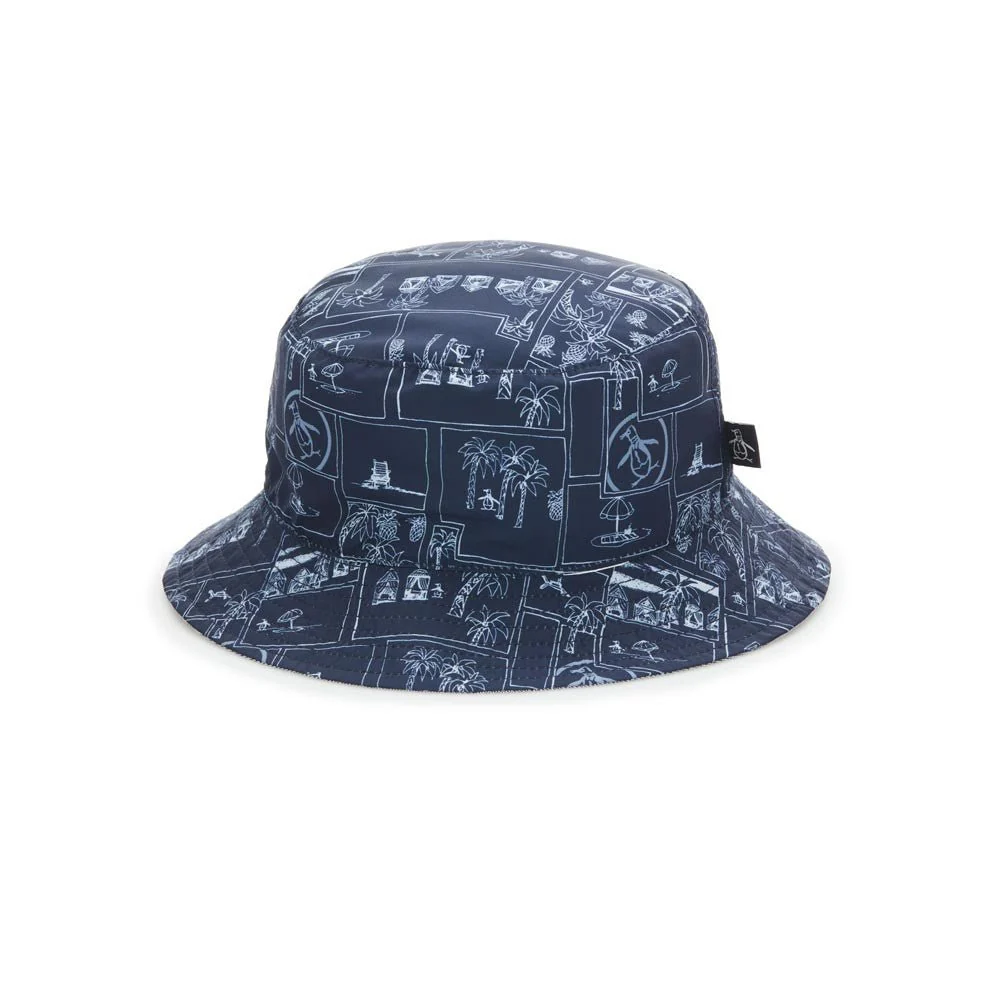 Original Penguin Vacation Reversible Golf Bucket Hat - Image 6
